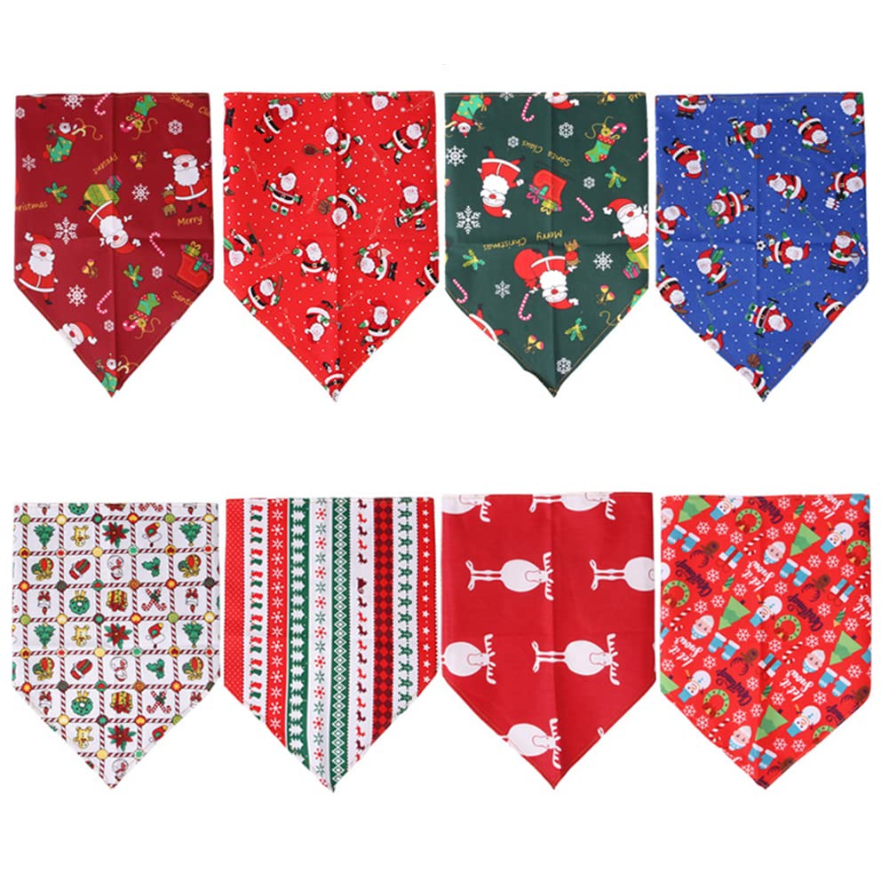 Garvee Pet Christmas Triangle Bibs Kerchief Saliva Towel Pet Costume Accessories for Small Medium Large Dogs Cats No. 7 one Size