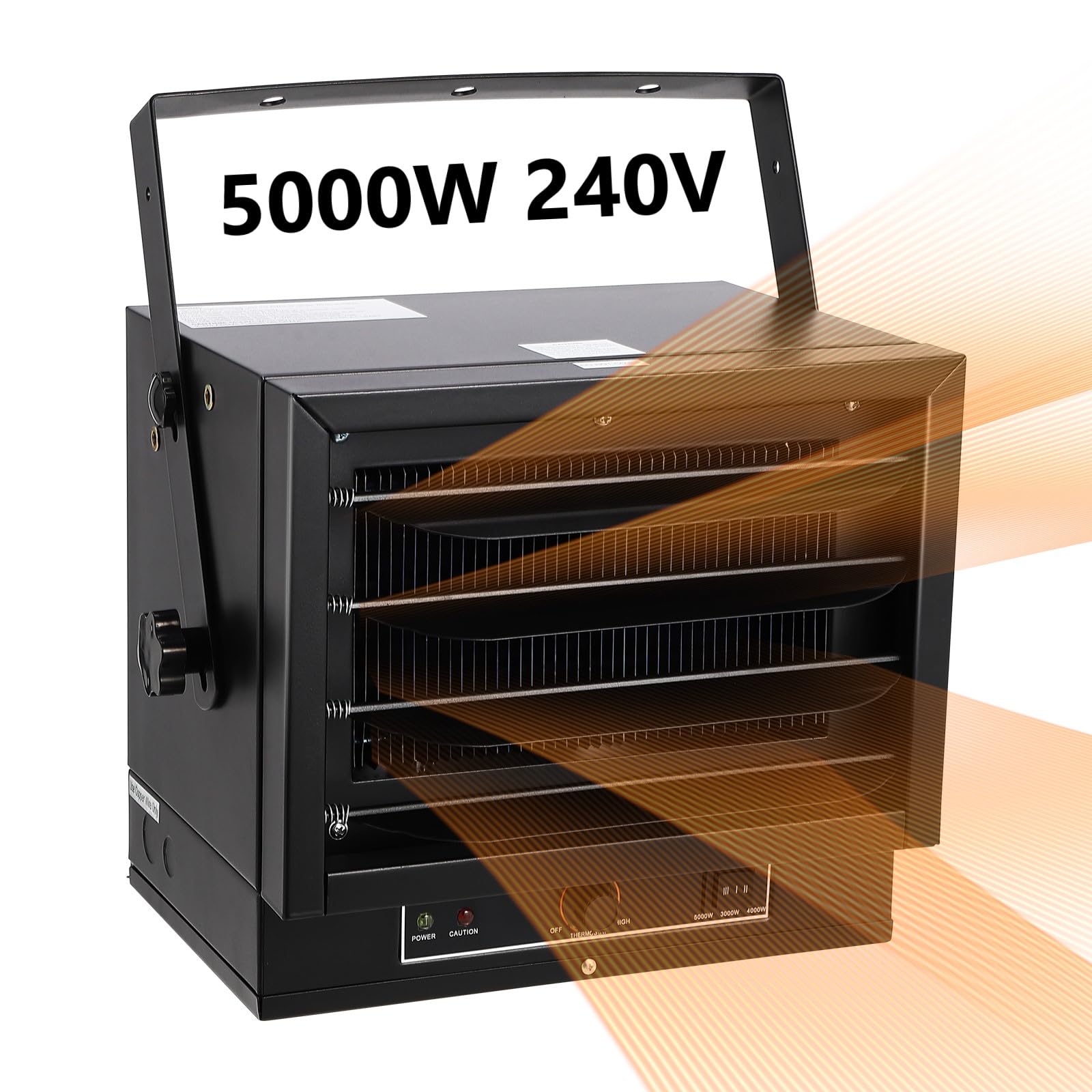 Garvee Electric Garage Heater 5000 Watt Hard Wired Ceiling Mount Fan-Forced Overheat Protection Workshop 240 Volt