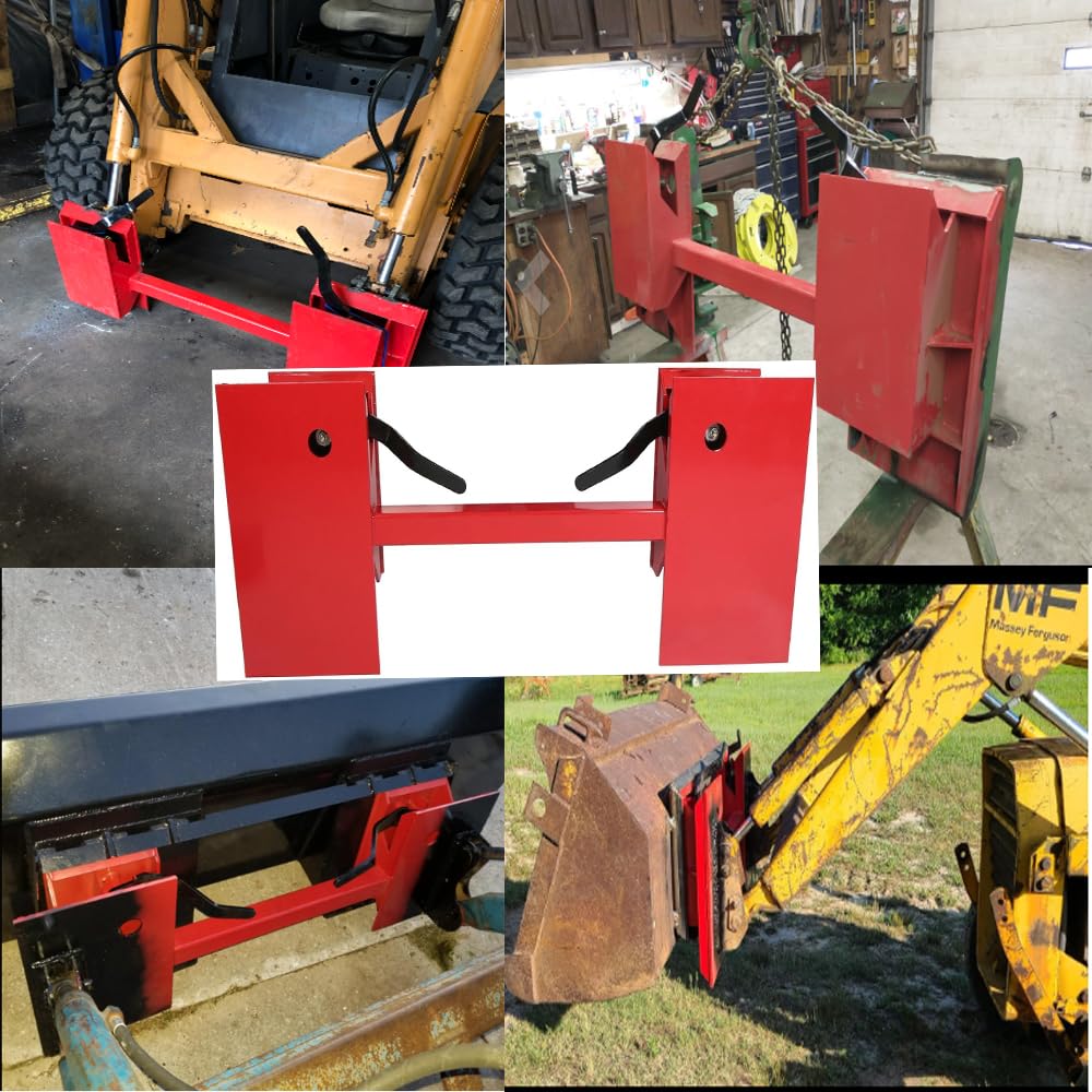 Garvee Universal Skid Steer Quick Attach Adapter,Quick Attach Tach Conversion Adapter Mount Attachment Plate Adapter,for Skid Steer,Bobcat Kubota,4000 LBS Capacity