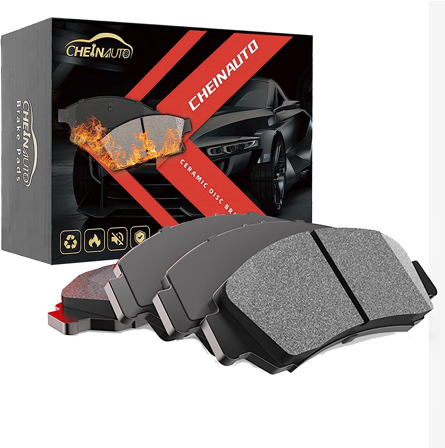 Garvee 4Pcs Premium Ceramic Front Disc Brake Pads Compatible for 2005-2021 Tacoma, 2000-2006 Tundra, 2003-2020 4Runner, 2007-2014 FJ Cruiser, 2003-2009 GX470, 2001-2007 Sequoia