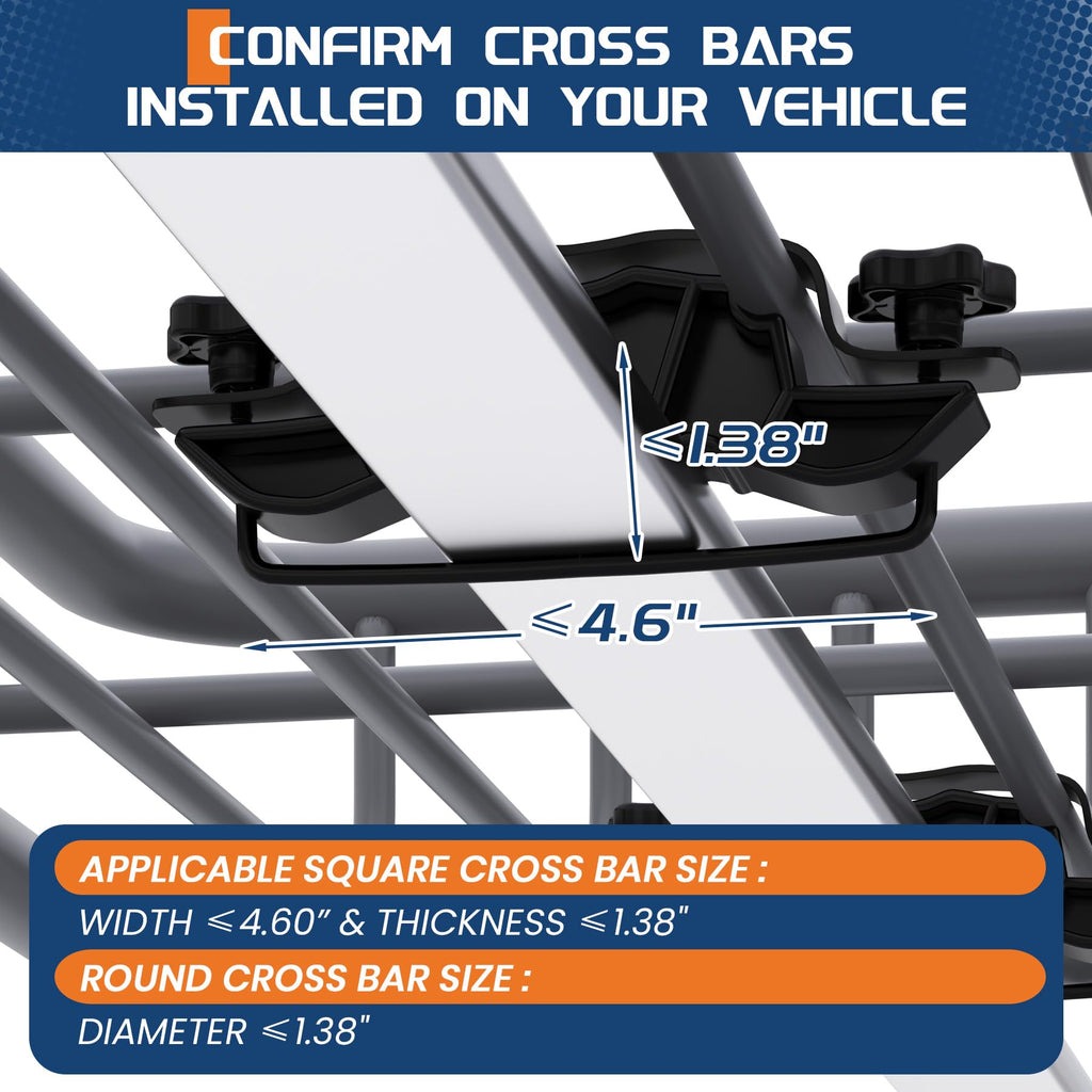 Garvee 46"x36"x4.5" Universal Roof Rack Basket, Heavy Duty Luggage Carrier for SUVs and Trucks, Black, 200 LBS Capacity
