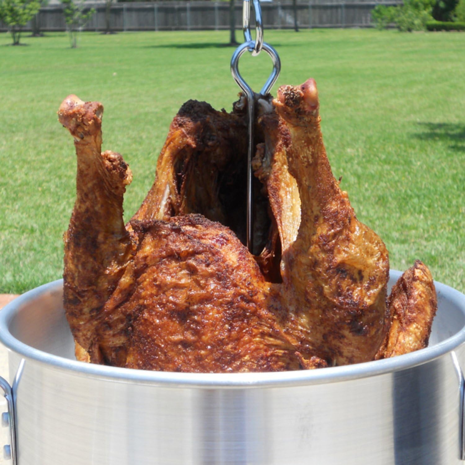Garvee 30 Qt Turkey Deep Fryer & 10 Qt Fish Fryer Kit - Aluminum Crawfish Boiler Pot with 38,000 BTU Outdoor Propane Burner, Thermometer & Turkey Rack