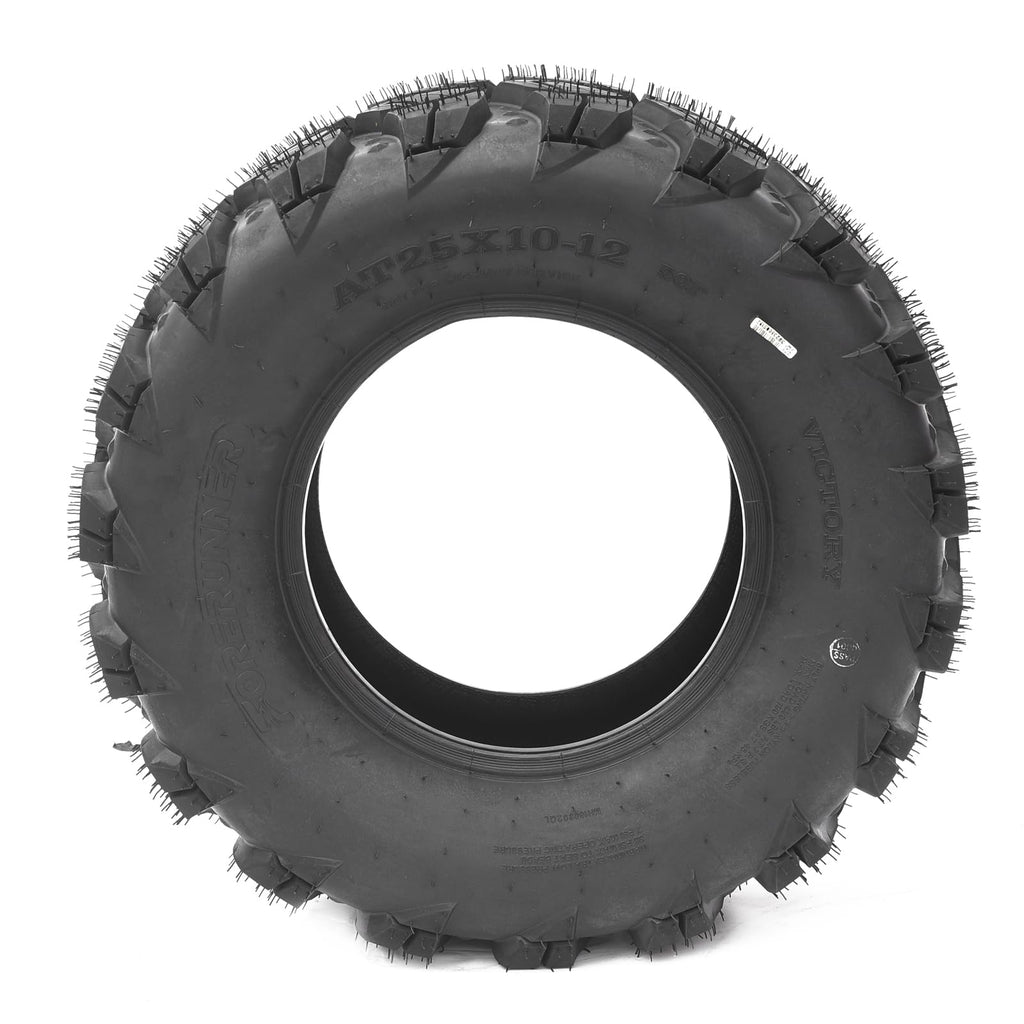 Garvee Set of 2 ATV Trail Tires 6PR Knobby Sport Tires, Tubeless - AT25x10-12-6PR TL VICTORY
