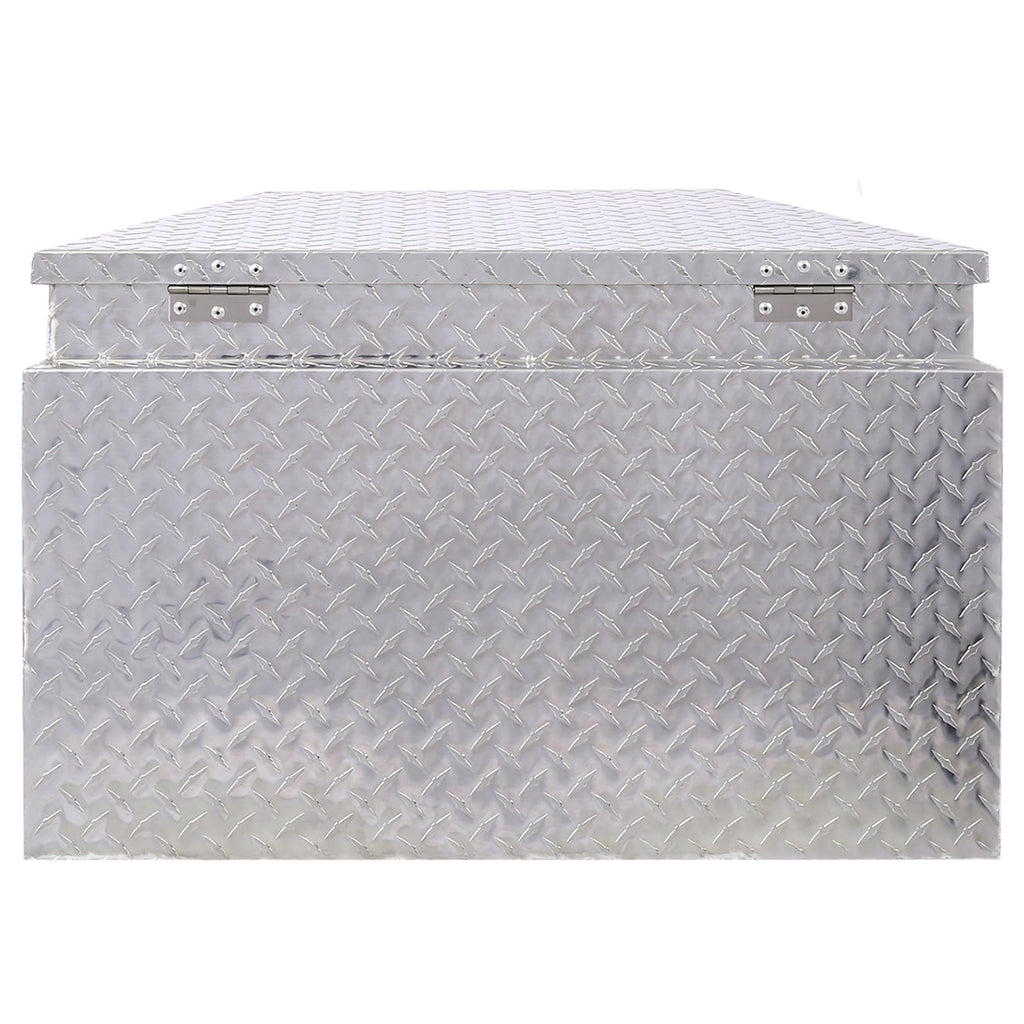 Garvee Aluminum Tool Box Storage Organizer with Lock Keys Large Capacity Heavy-Duty for Pick Up Truck RV Silver