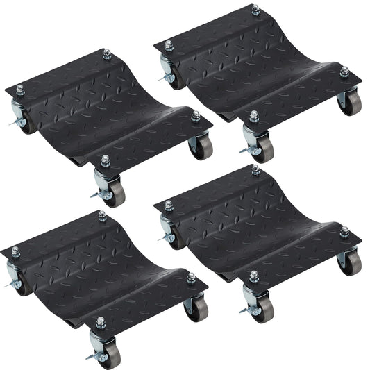 Garvee Wheel Dolly, 6000 lbs/2722 kg Car Dollies, Wheel Dolly Car Tire Stake Set of 4 Piece, Heavy-duty Car Tire Dolly Moving Cars, Trucks, Trailers, Motorcycles, and Boats, Black