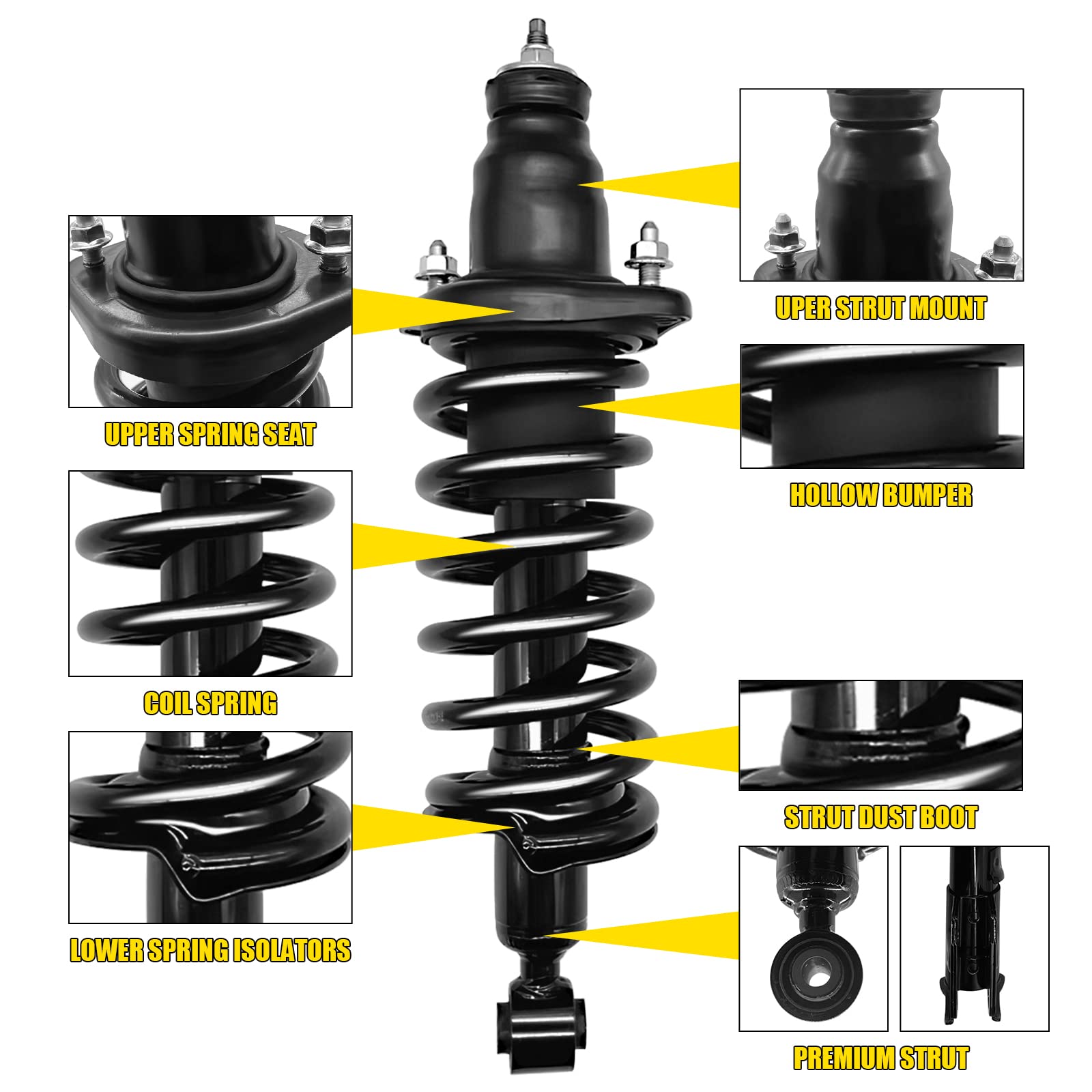 Garvee 2004-2008 F150 Front Struts & Springs 171361 Pair Complete