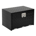 Garvee 18"X18" Heavy Duty Aluminum Underbody Tool Box, Waterproof Truck Storage Organizer for Pickup Truck Bed and RV Trailer, Black