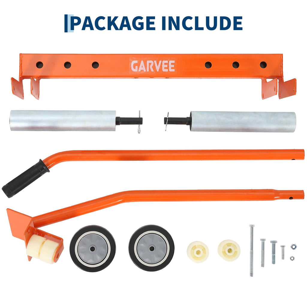 Garvee Adjustable Tire Wheel Dolly 330LBS Tire Lifter for 23.5"-43.5" Wheels, Universal Fit, Black, Ergonomic Handle, Orange
