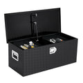 Garvee 36'' Truck Bed Tool Box Heavy Duty Aluminum Sliding Shelf Diamond Plate Black for Pick Up Truck RV Trailer Storage