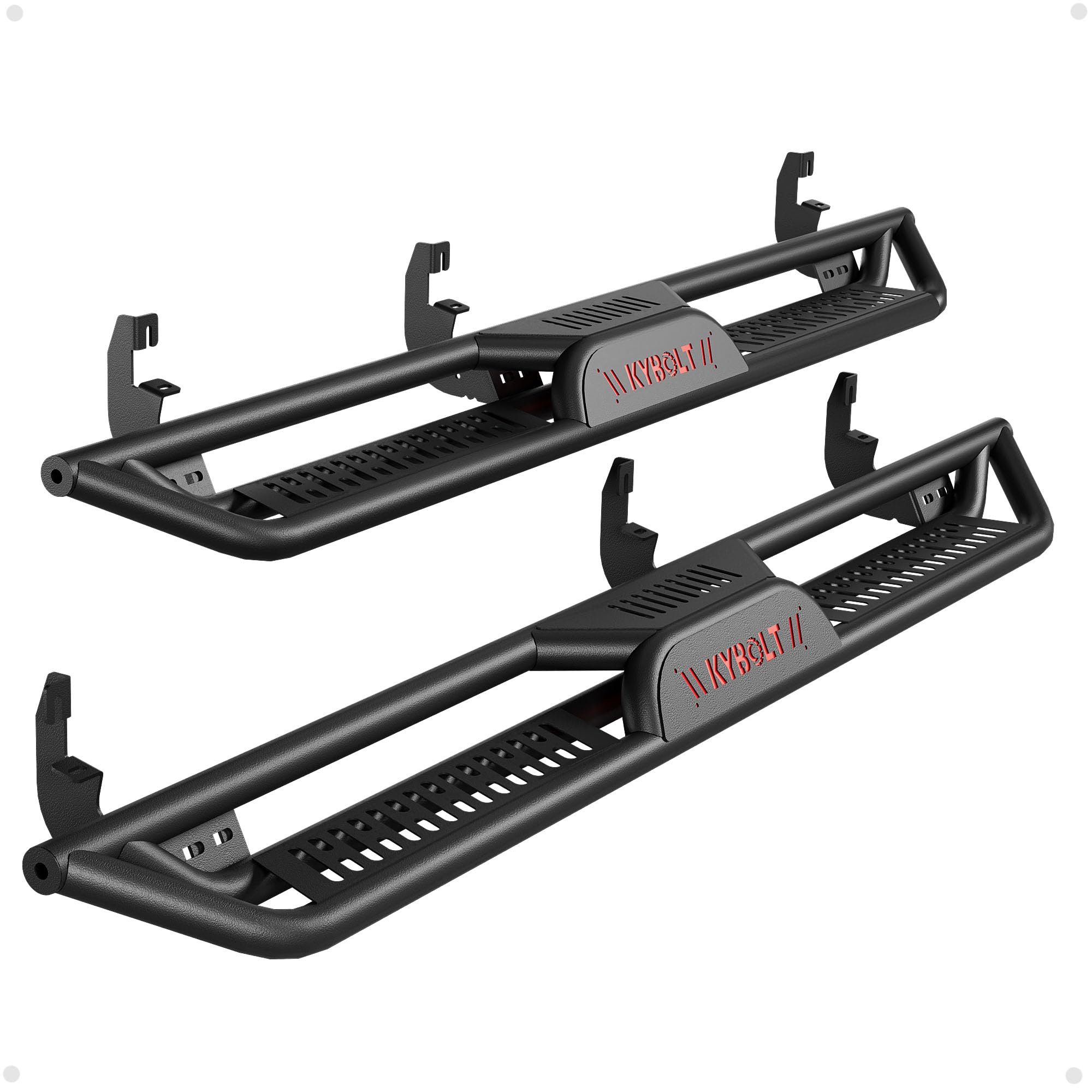 Garvee Running Boards Compatible with 2015-2022 Chevy Colorado/GMC Canyon SuperCrew Cab,Steel Two Stairs Rock Sliders for 2015 2016 2017 2018 2019 2020 2021 2022 Chevy Colorado/GMC Canyon Crew Cab