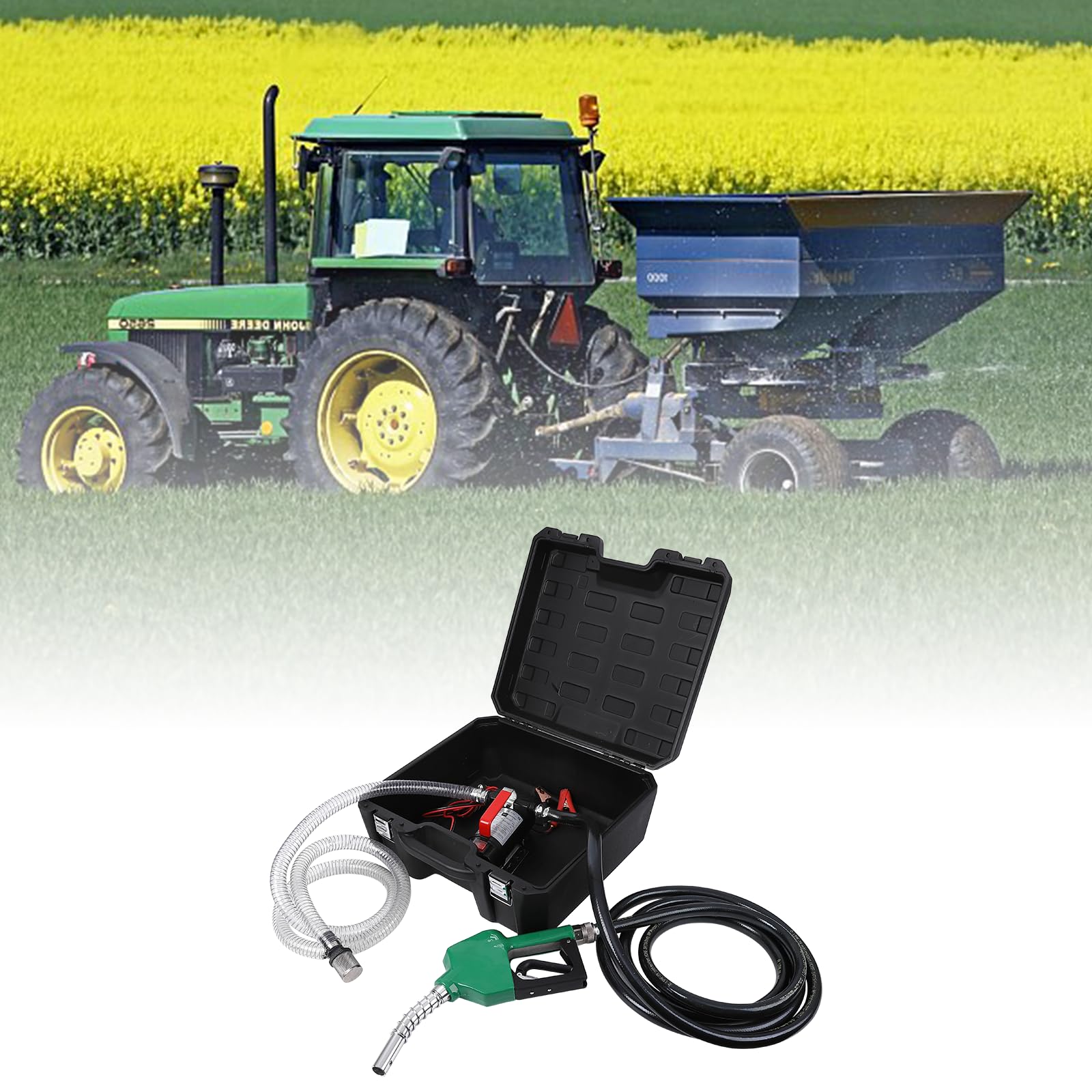 Garvee 12V DC Self-Priming Electric Fuel Transfer Pump, 10GPM/40LPM