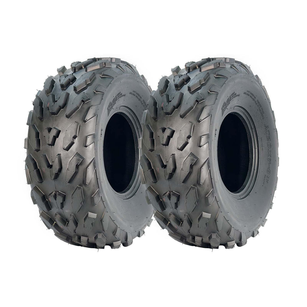 Garvee ATV UTV Tires 23X7x10 Sport 4 Ply Tubeless Set of 2 Off-Road Durable Black