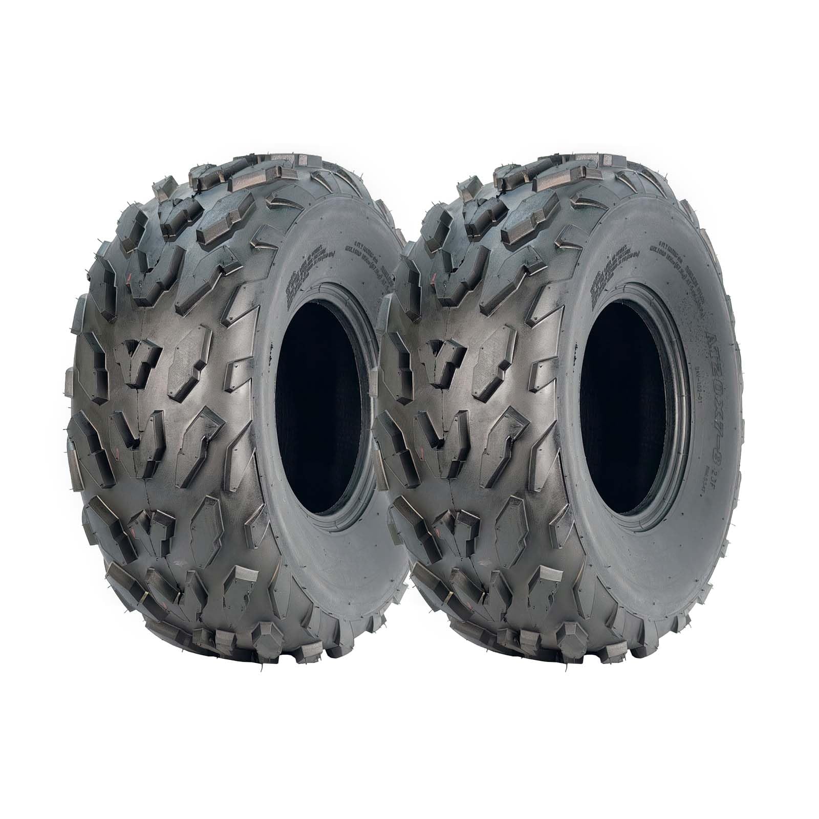 Garvee ATV UTV Tires 23X7x10 Sport 4 Ply Tubeless Set of 2 Off-Road Durable Black