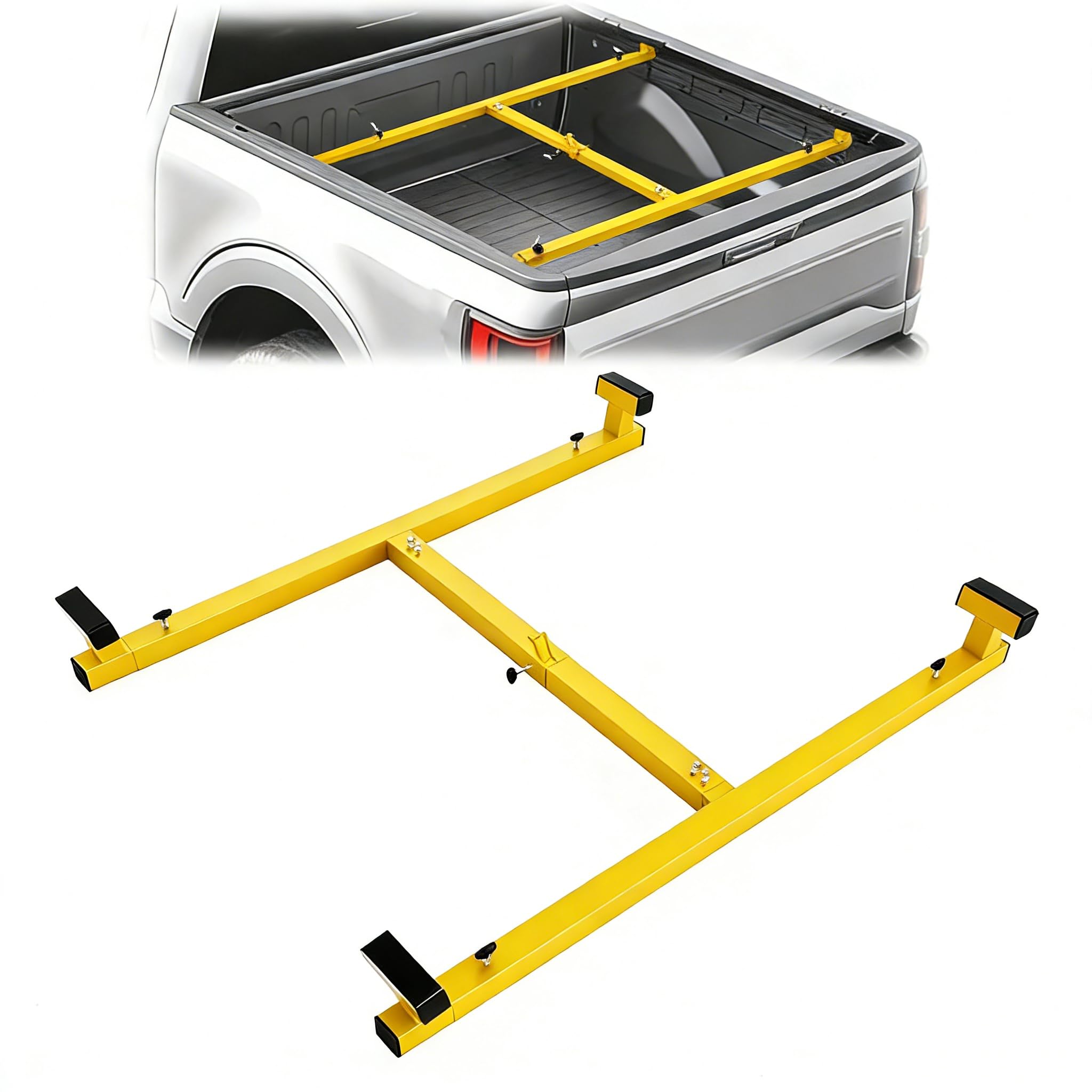 Garvee Truck Bed Lifter Box, Heavy-Duty Lift Support for Pickup Trucks, 800 lbs Weight Capacity, Ideal for Truck Beds, Yellow