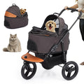 Garvee Multifunction Pet Travel System, Grey Orange, 3-in-1, Easy Fold