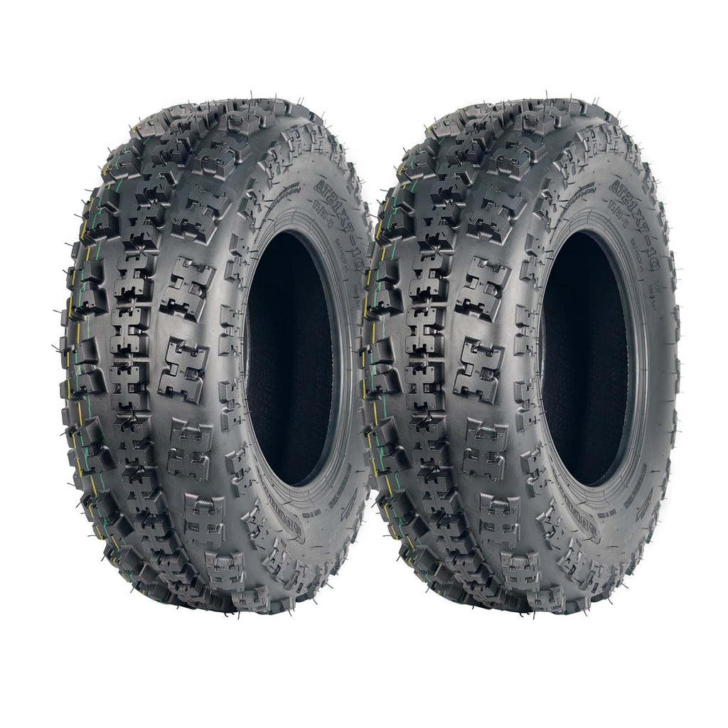 Garvee 21x7-10 ATV Tires, Sport Front UTV Tires, 6 PR Tubeless, Off-Road Adventures, 21x7x10, Black