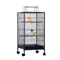 Garvee Small Bird Cage with Wheels, Parakeet Cage, Bird Carrier for Parakeets, Canaries, Lovebirds, Small Quaker, Cockatiels, Budgie, Green Cheek, 40in, Green