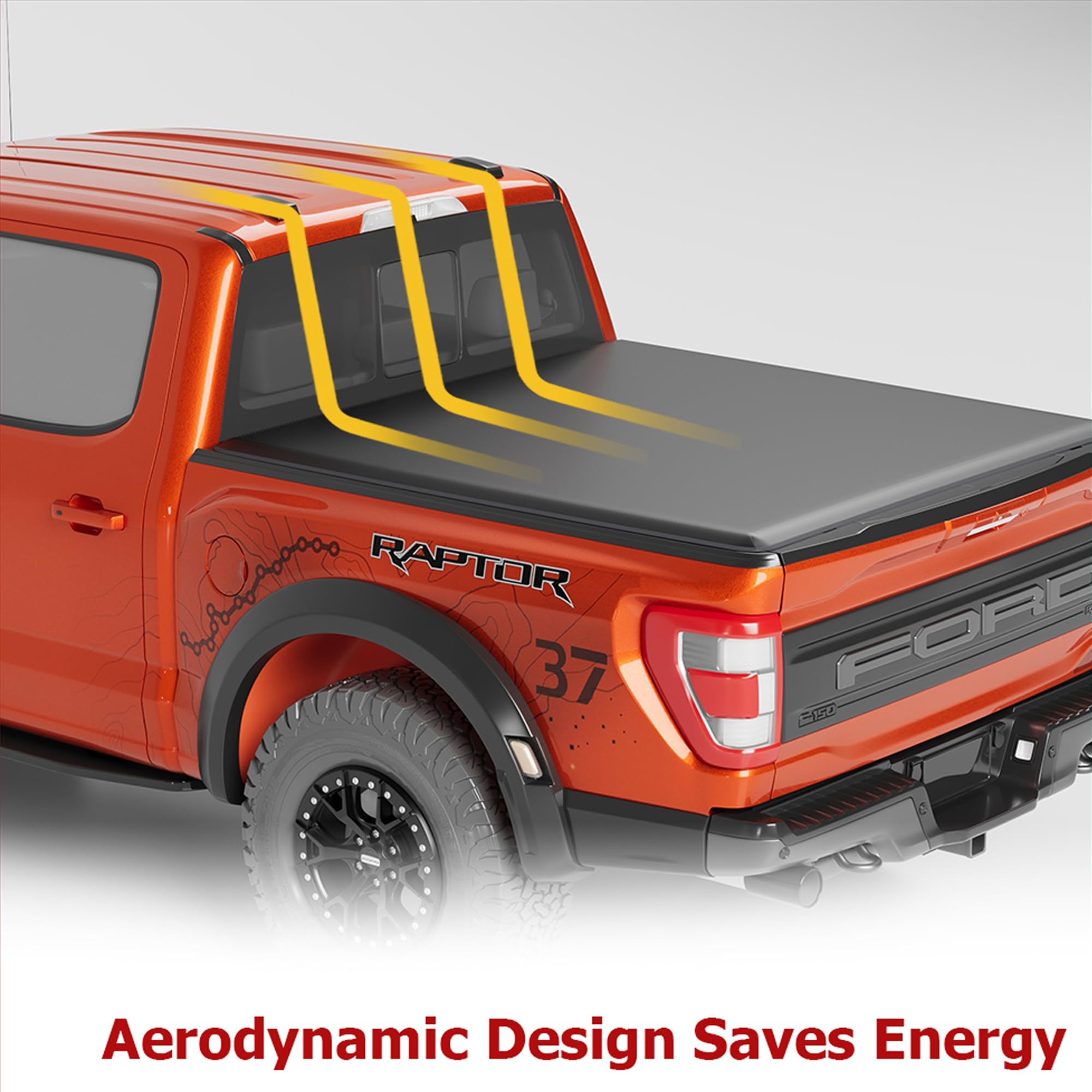 Garvee Soft Quad Fold Truck Bed Tonneau Cover for 2009-2014 Ford F-150 - 5.5ft Bed