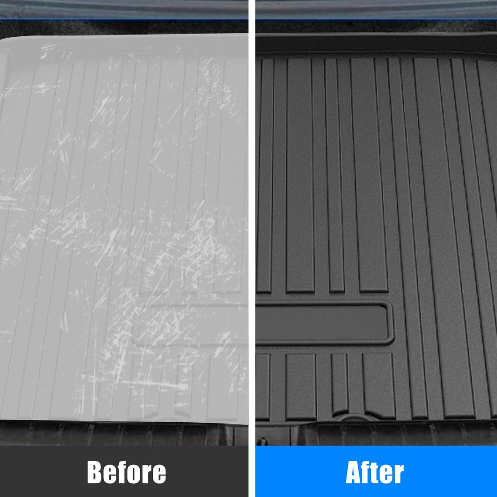 Garvee Trunk Mat Compatible with 2022-2025 Honda Civic, All Season Cargo Mat, Scratch-Resistant TPE, Waterproof, Black
