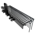 Garvee 72 Inch Pine Straw Needle Rake, 3 Point Landscape Rake, Powder Coated Steel Spring Tow Behind Rake, Tractor Rake Attachments for Leaves Straw Grass Attach to Cat 0 Cat 1, Black