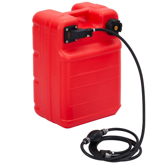 Garvee 6 Gallon Portable Marine Fuel Tank - Outboard Boat Gas Tank with Fuel Line and I-Shape Handle, Durable and Easy-to-Carry Fuel Storage Solution for Vessels and Marine Use, Red