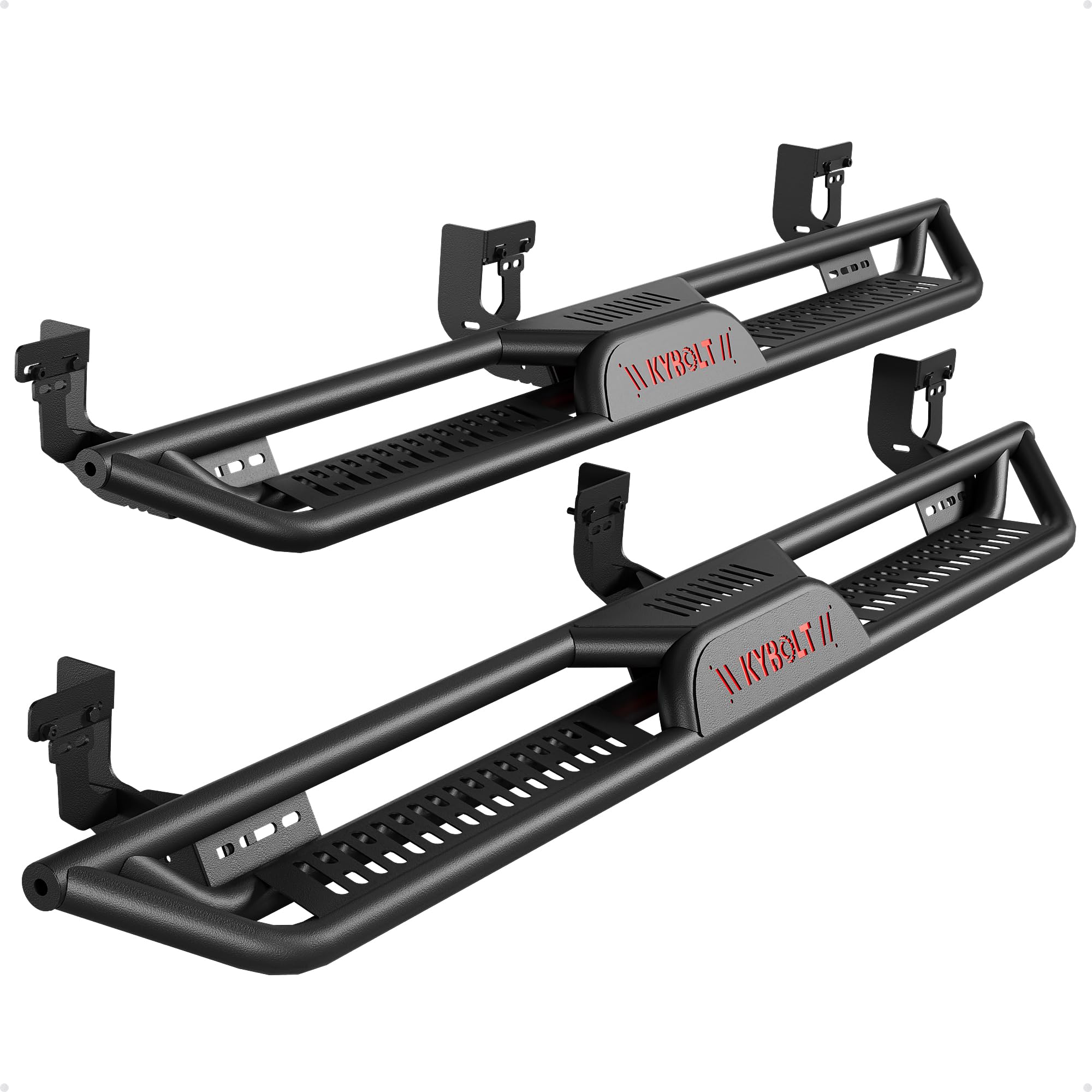 Garvee Running Boards 6.5 Inches with Two Stairs Design Compatible with 2009-2018 Dodge Ram 1500, 2019-2023 Ram 1500 Classic, 2010-2022 Ram 2500 3500 Crew Cab(4 Full-Size Doors), Bolt-on Side Steps