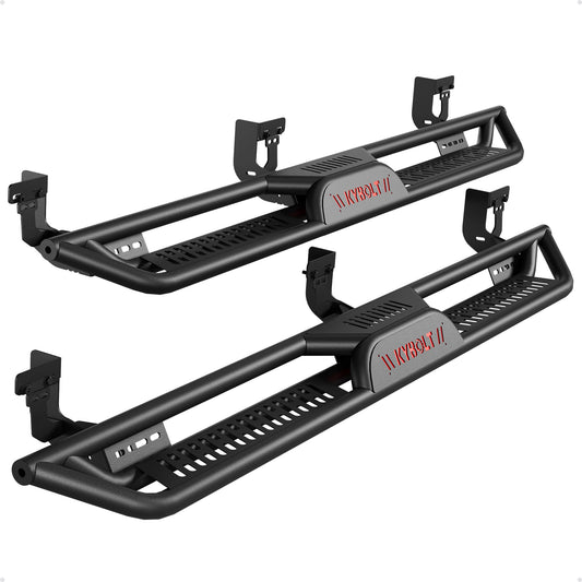 Garvee Running Boards 6.5 Inches with Two Stairs Design Compatible with 2009-2018 Dodge Ram 1500, 2019-2023 Ram 1500 Classic, 2010-2022 Ram 2500 3500 Crew Cab(4 Full-Size Doors), Bolt-on Side Steps