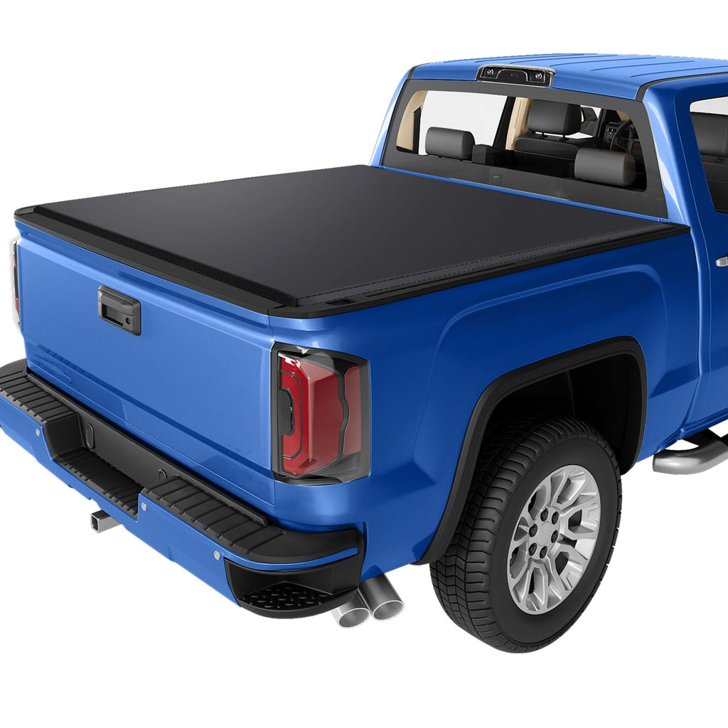 Garvee 6.6ft Quad Fold Soft Tonneau for 14-18 Silverado 1500
