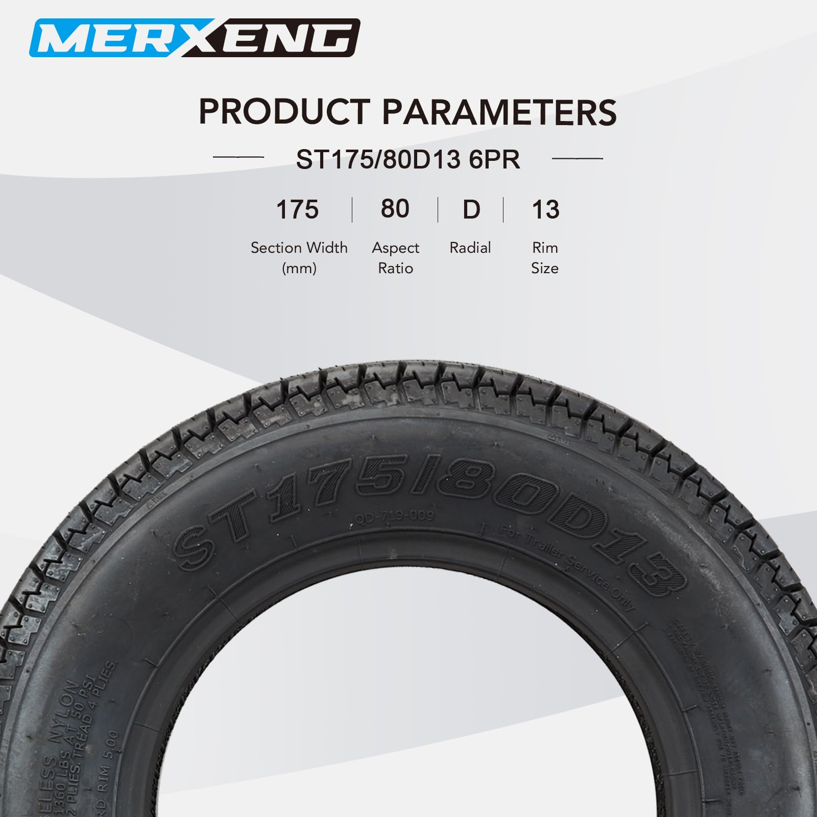 Garvee ST205/75D15 Trailer Tires, 6PR Load Range C, 15in Fuel-saving Designed Trailer Tires 205 75 15 for Travel/Camper/Landscape/Cargo/Utility/Boat/Horse/Farm/Hauler Trailer(Pack of 2)