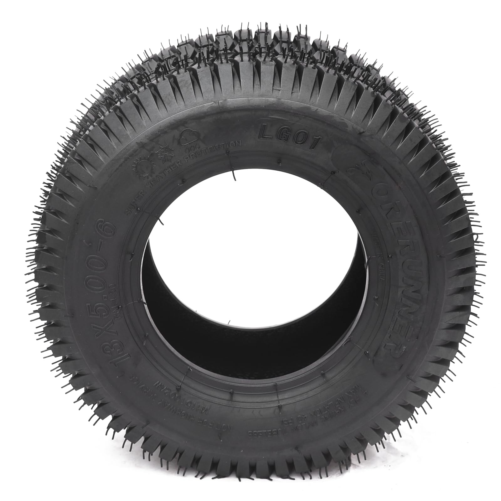 Garvee Lawn Mower Tires Turf Tires 13x5.00-6 4PR for Golf Cart Tires, Garden Tractor Riding Mower Tubeless Set of 2