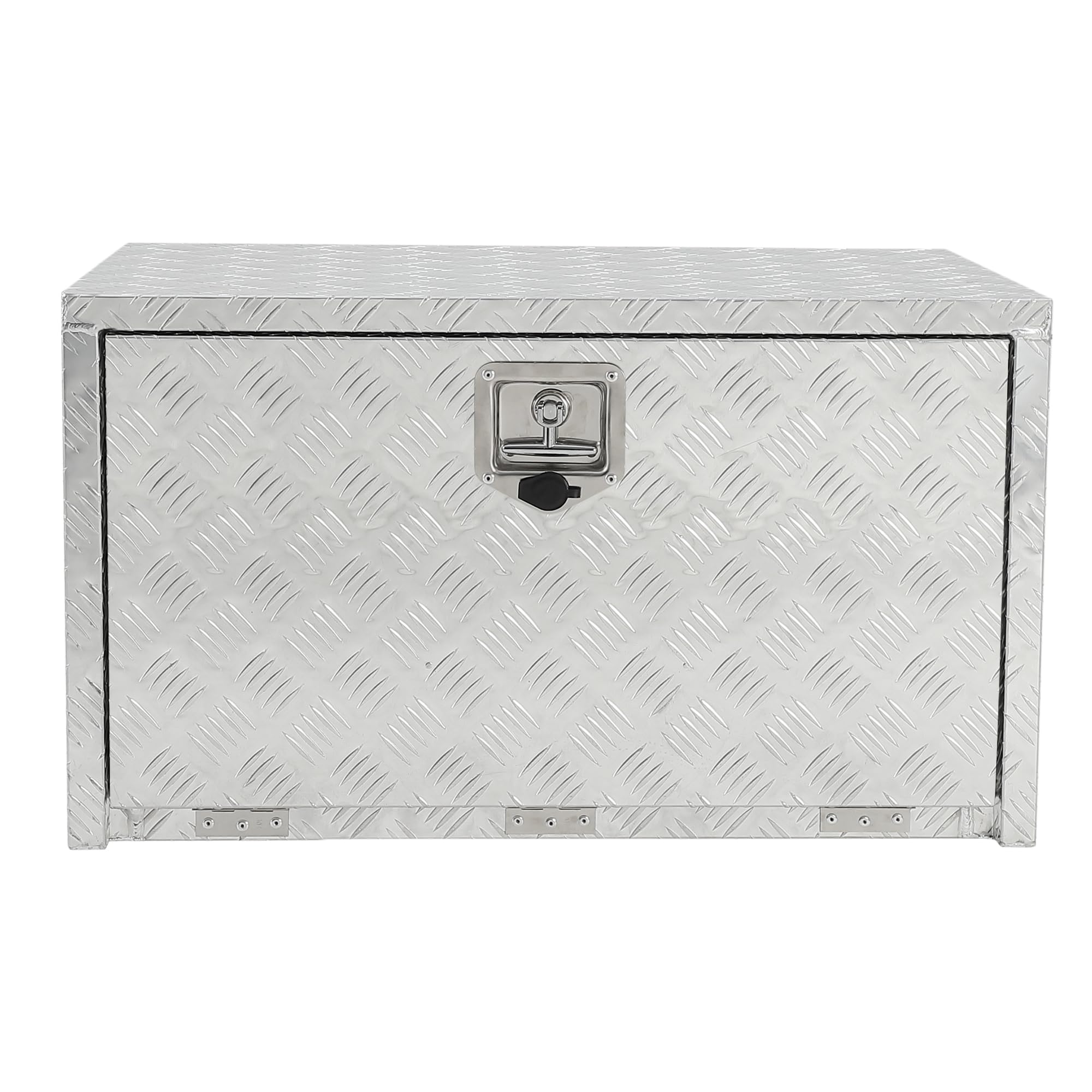 Garvee 18"X18" Heavy Duty Aluminum Tool Underbody Box, Waterproof Truck Storage Organizer Chest for Pick Up Truck Bed, RV Trailer, Silver
