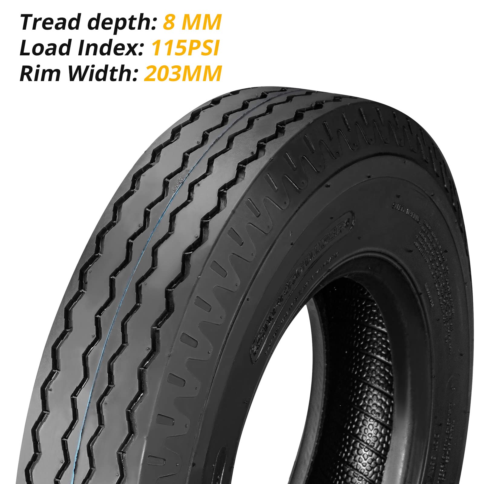 Garvee ST205/75D15 6PR Trailer Tires, 6PR Load Range C, 15in Fuel-saving Designed Trailer Tires 205 75 15 for Travel/Camper/Landscape/Cargo/Utility/Boat/Horse/Farm/Hauler Trailer(Pack of 2)