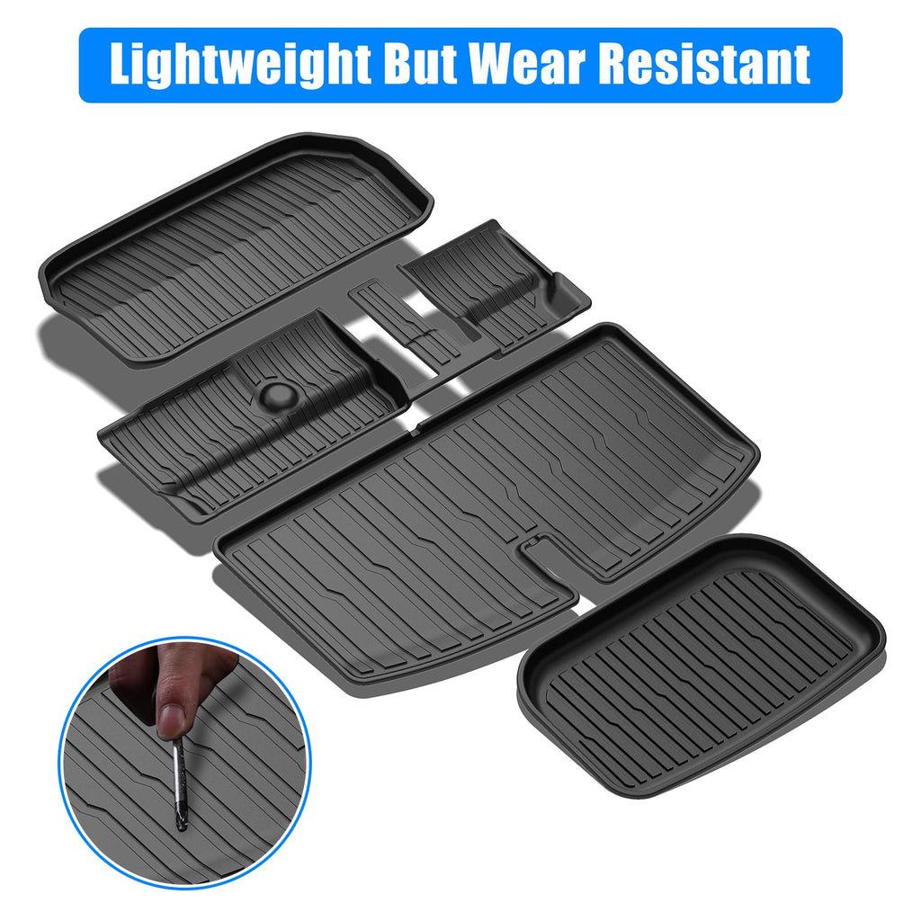 Garvee Cargo Mat for Model Y 2020-2024 All-Weather Rear Cargo Protector TPE Durable Easy Clean, Black