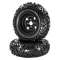 Garvee 2 PCS 25x10-12 ATV Tires with 12" Wheel Rim 4 Bolt, All-Season Off-Road Mud Sand Terrain, 12x7" Rim, Black