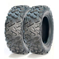 Garvee 25x10-12 ATV/UTV Tires - 2PCS All-Terrain Off-Road Trail Sand Tires, 16mm Tread Depth, 6PR Tubeless (25x10x12), Black