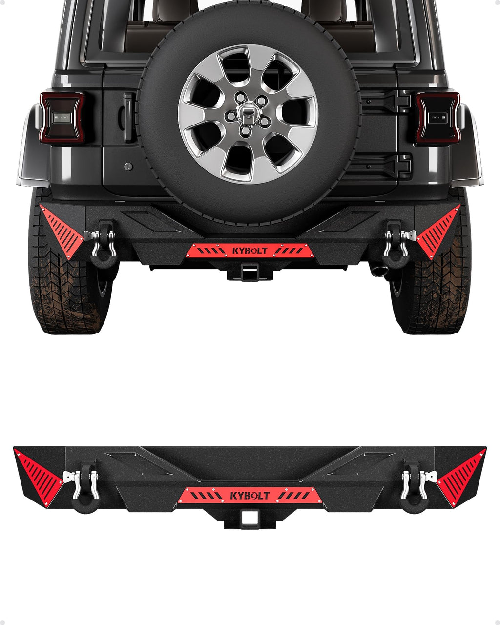 Garvee Front & Rear Bumper for 2018-2023 Jeep Wrangler JL/Unlimited JLU, Heavy-Duty Steel, Easy Install, Off-road Ready