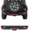 Garvee Front & Rear Bumper for 2018-2023 Jeep Wrangler JL/Unlimited JLU, Heavy-Duty Steel, Easy Install, Off-road Ready