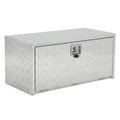 Garvee 30"X18" Heavy Duty Aluminum Underbody Tool Box, Waterproof Square Storage Chest for Pickup Truck Bed, RV Trailer, Silver