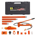 Garvee 4 Ton Porta Power Kit Heavy Duty Hydraulic Ram with Secure Transport Case for Auto Shop Frame Repair, Orange