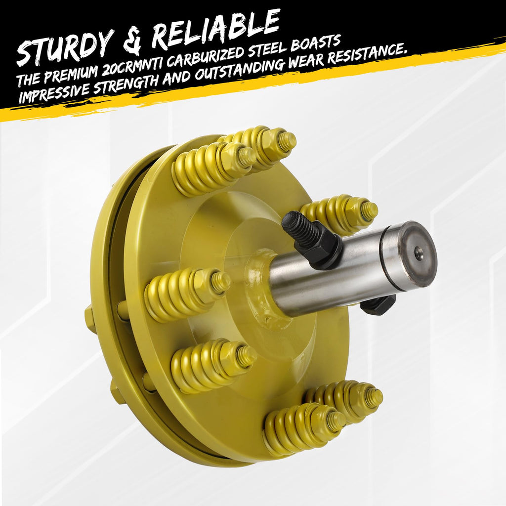 Garvee Slip Clutch, 1 3/8" Slip Clutch, Smooth Round Ends PTO Friction Clutch, Carburized Steel Tractor Slip Clutch, Adjustable Rotary Cutter Slip Clutch, Brush Slip Clutch for Shaft