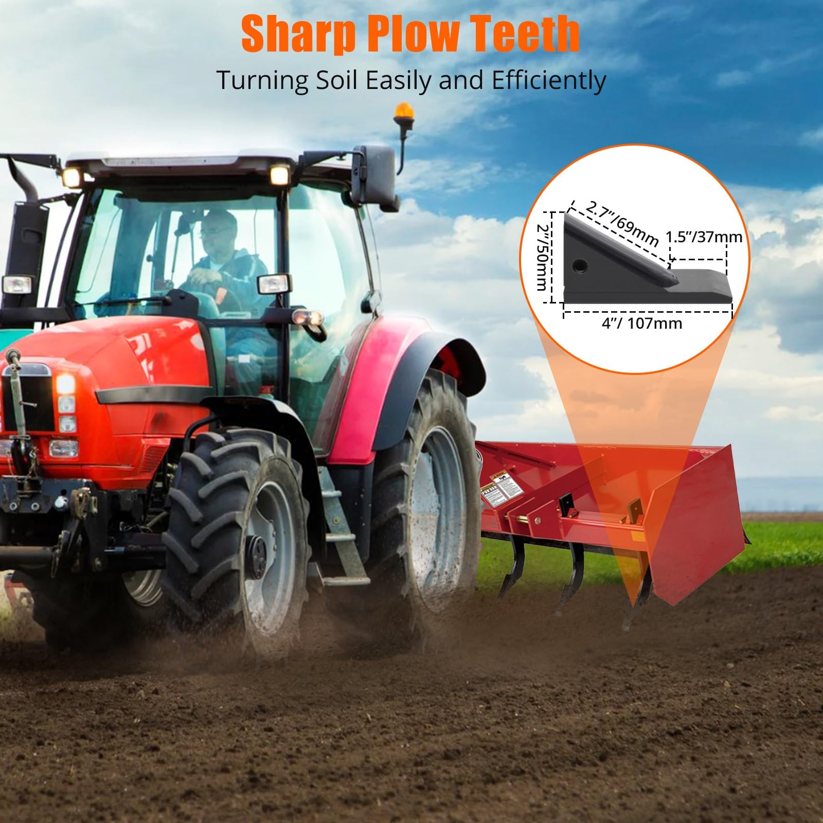 Garvee Box Blade for Tractor with 16 Inch Adjustable Ripper Shanks, Heavy-Duty Steel, Anti-Rust Coating, Easy Assembly, Suitable for Digging and Plowing