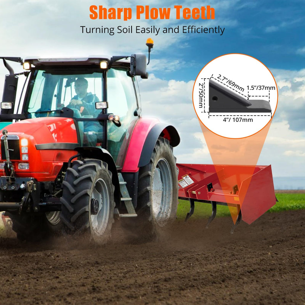 Garvee Box Blade for Tractor, 16" Ripper Shank for Box Blade, Box Blade Ripper Shank With 4 Holes for Depth Adjustment, Scarifier Shank for Replacement, Digging, Plowing (7 PCS)