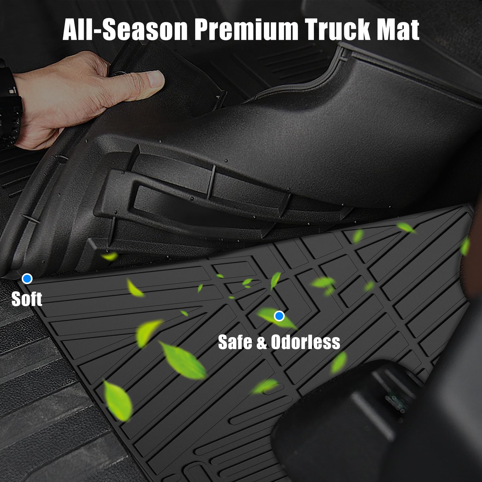 Garvee Trunk Mat for Hyundai Tucson 2022-2025, All-Weather TPE Rear Cargo Protector, Durable, Easy Clean, Black