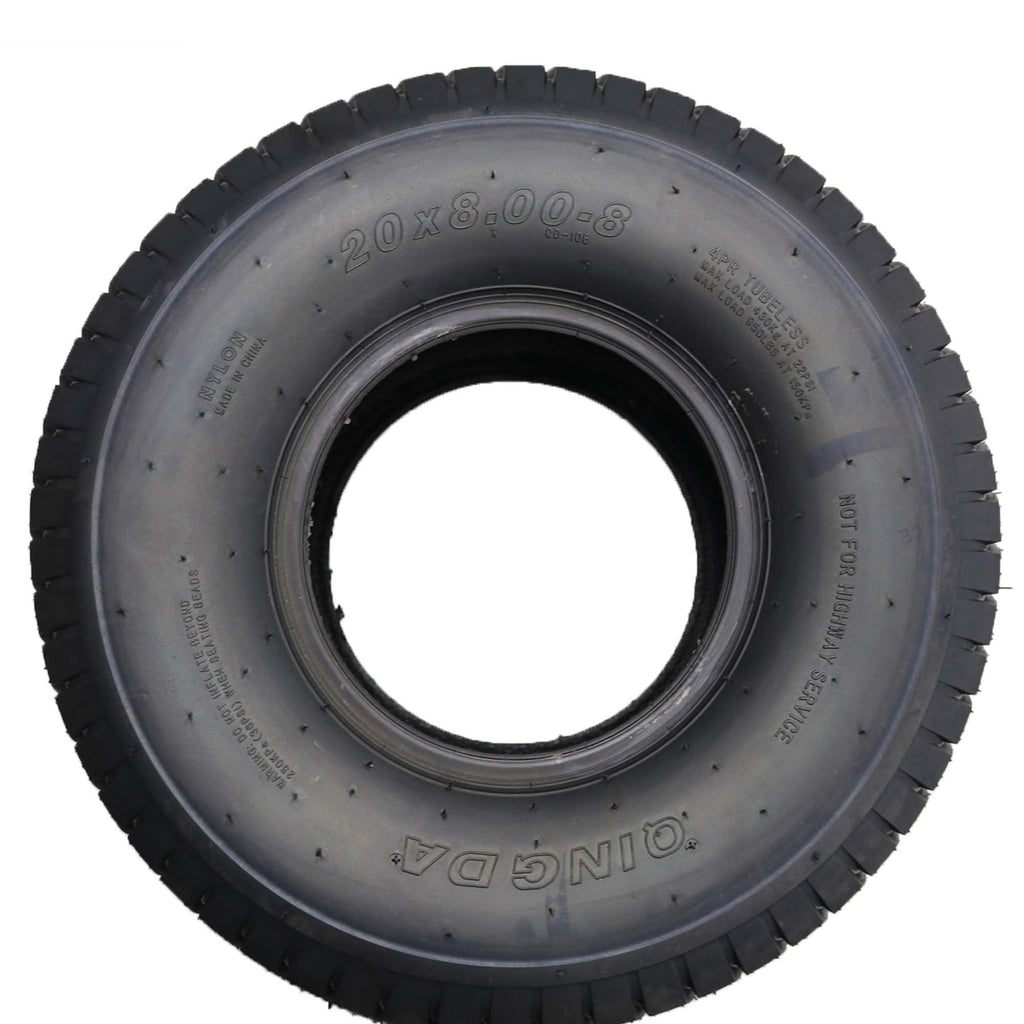 Garvee 20x8.00-8 Mower Tire 2Pcs for Garden Tractors & Riding Mowers