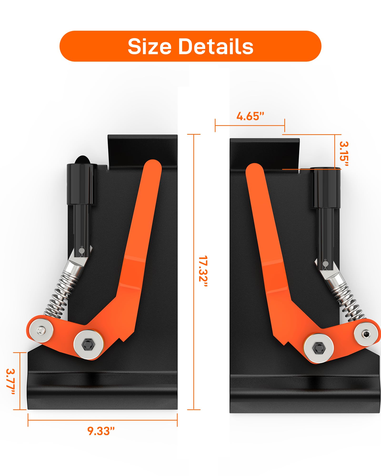 Garvee Universal skid Steer Quick Attachment Plate Adapter Bobtach Latch Box Weld On QTK Tractor,A Pair Quick Tach Conversion Attach Adapter Attachments