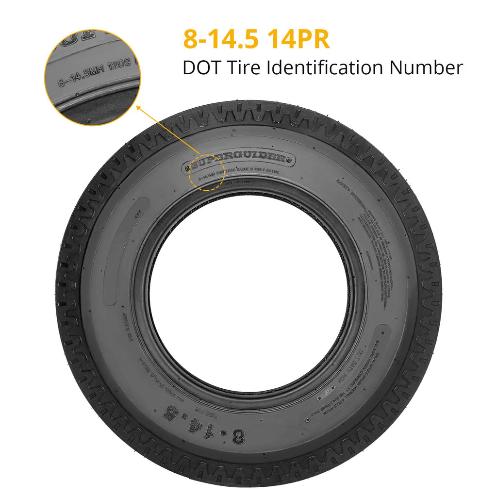 Garvee ST205/75D15 6PR Trailer Tires, 6PR Load Range C, 15in Fuel-saving Designed Trailer Tires 205 75 15 for Travel/Camper/Landscape/Cargo/Utility/Boat/Horse/Farm/Hauler Trailer(Pack of 2)