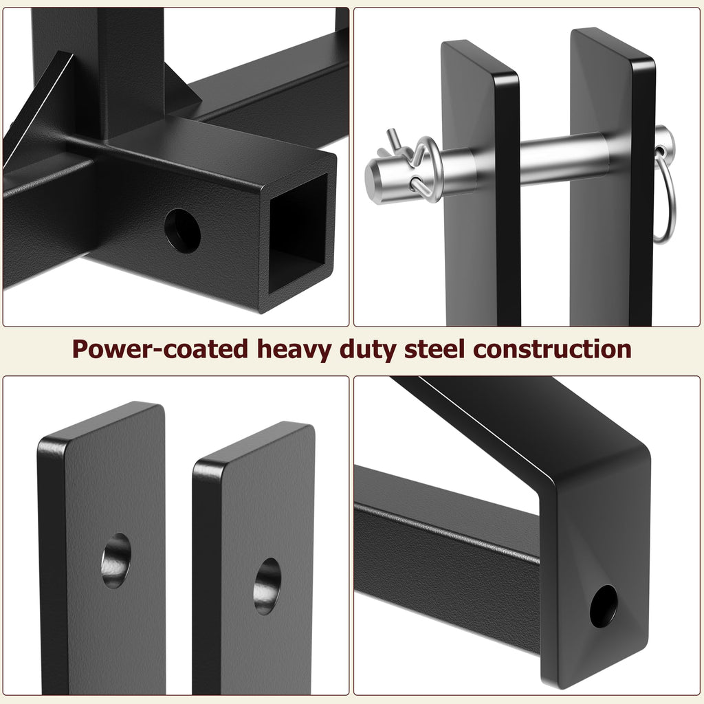 Garvee 3 Point Quick Hitch Receiver,2" Receiver Quick Hitch Compatible Category 1 Tractor,Heavy Duty 3 Point Hitch Farm Equipment and Subcompact Trailer Hitch Attachments