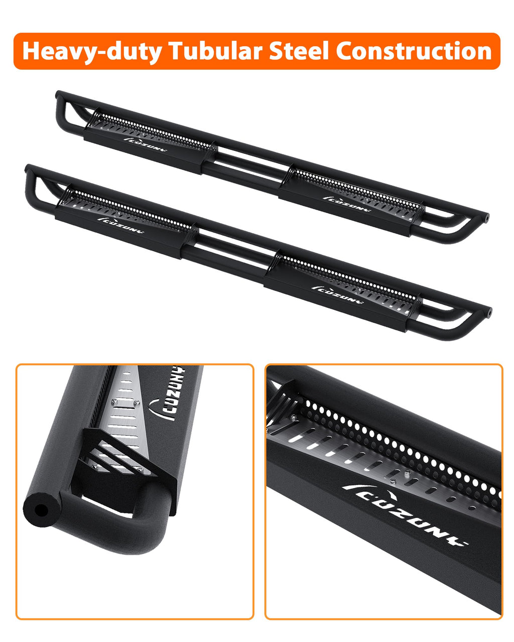 Garvee Drop Down Side Steps, 6" Drop Running Boards Compatible with 2015-2024 Ford F150 Super Duty Super Crew Cab, Drop Steps Compatible with 2017-2024 F250 F350 Super Duty Supercrew Cab