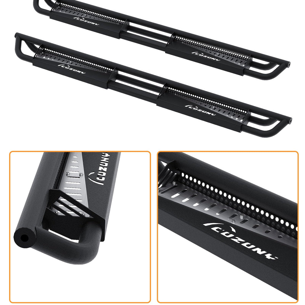 Garvee Running Boards Compatible with 2007-2018 Silverado/GMC Sierra 1500 Crew Cab,2007-2019 Silverado/Sierra 2500HD 3500HD Crew Cab, Side Steps for Silverado