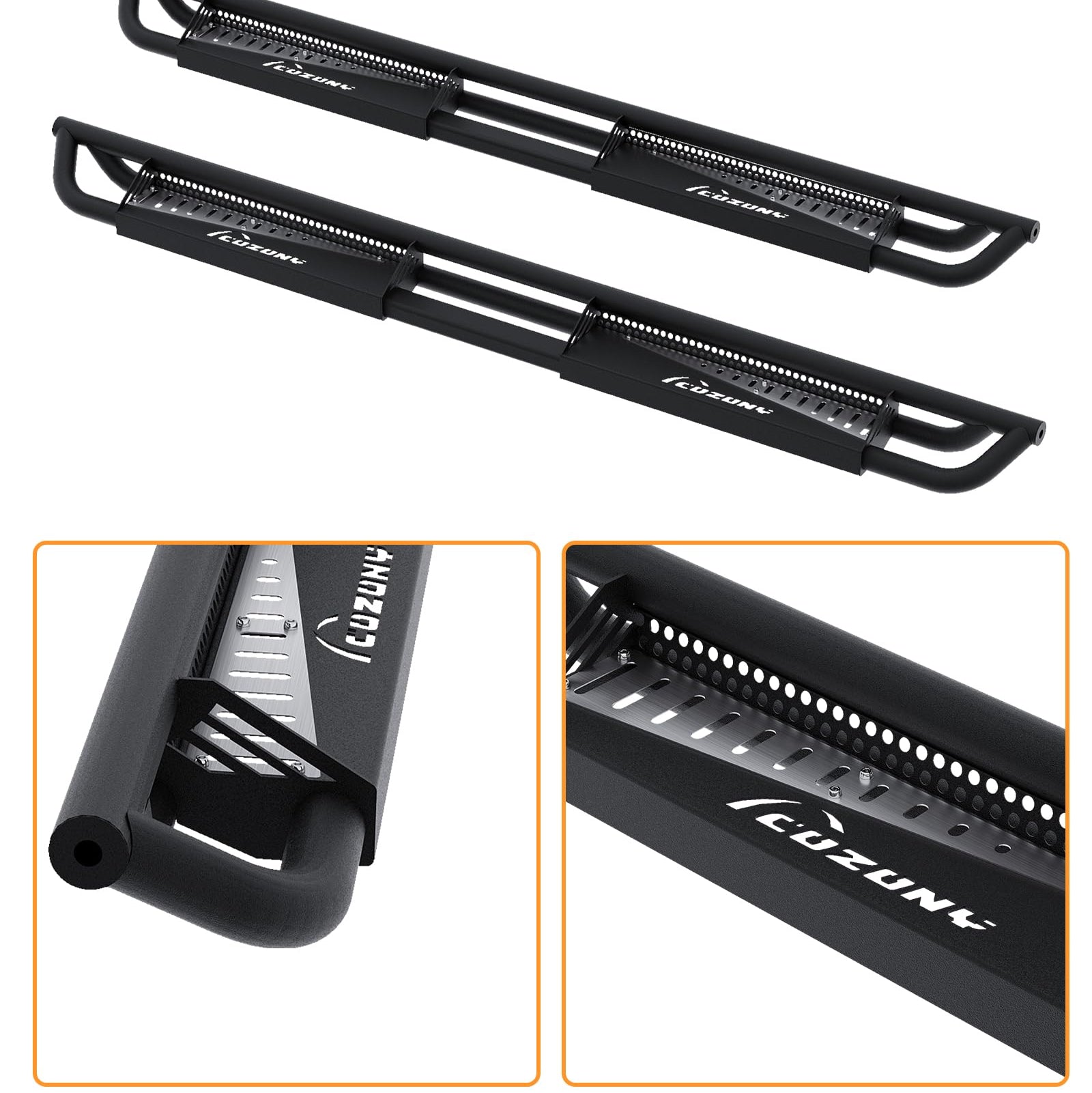 Garvee Running Boards Compatible with 2007-2018 Silverado/GMC Sierra 1500 Crew Cab,2007-2019 Silverado/Sierra 2500HD 3500HD Crew Cab, Side Steps for Silverado